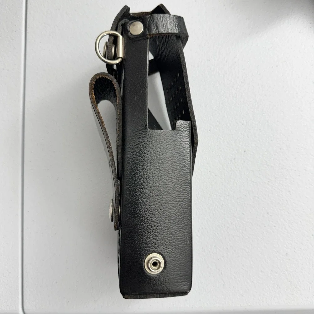 Midland Leather Radio Holster Large Duty Belt D-Ring Black